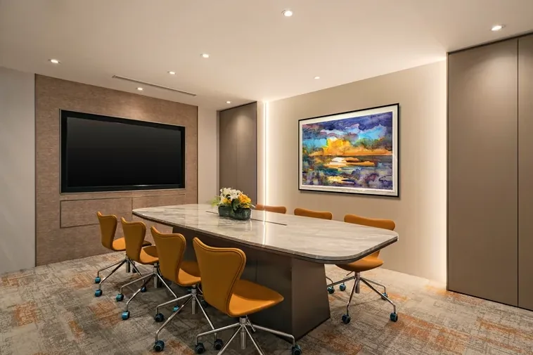 ARC 380 office show unit with loft deck and meeting room